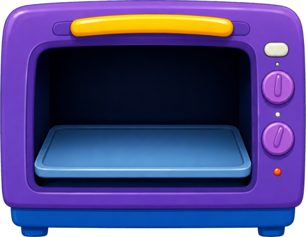 Purple bakery oven